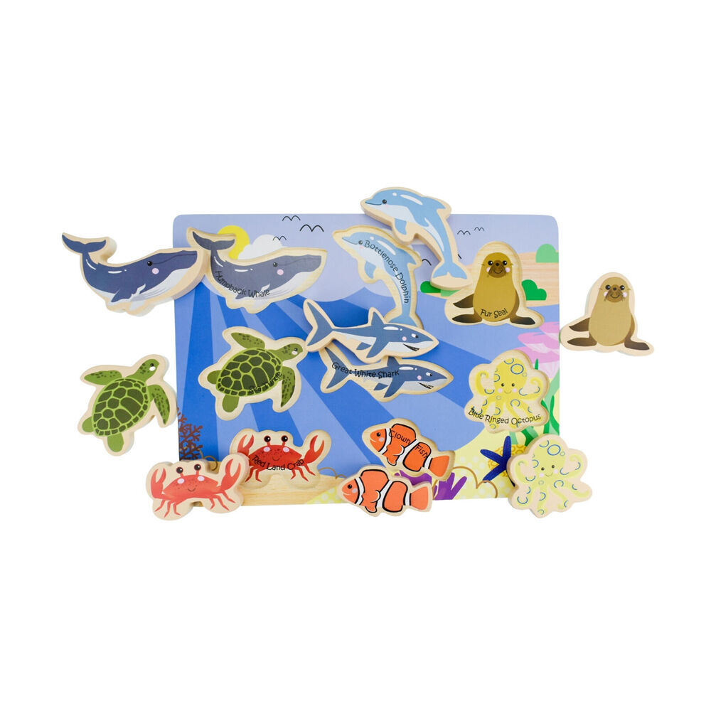 Koala Dream/Kaper Kidz Sea Animal Wooden Puzzle & Australian Flora Craft Kit 3y+