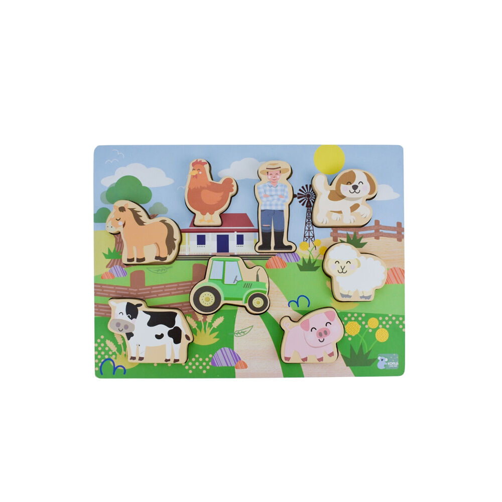 Koala Dream Wood Chunky Animal,Construction, Transport Vehicle Kids Puzzle 12m+