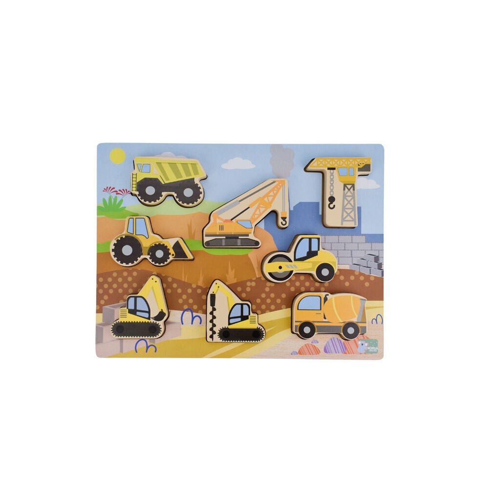 2PK Koala Dream Wooden Chunky Construction Vehicle Kids Toy Puzzle 12m+