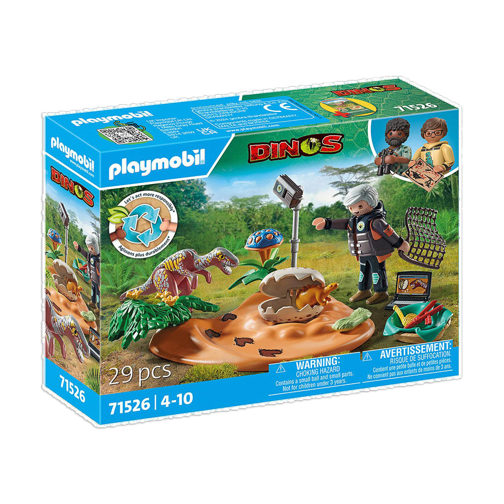 Playmobil Stegosaurus nest with egg thief Kids/Childrens Toy Playset 4+