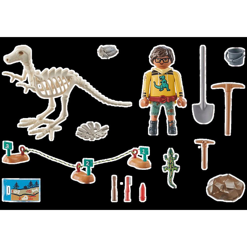 Playmobil Archaeological dig with dinosaur skeleton Kids/Childrens Toy 4+