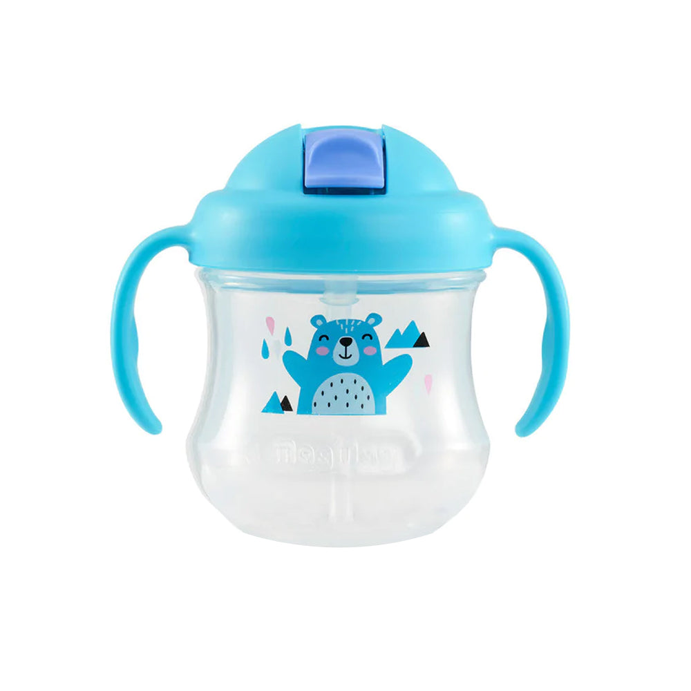 2PK Pigeon 200ml Magmag Straw Cup Blue Baby/Toddler 8m+