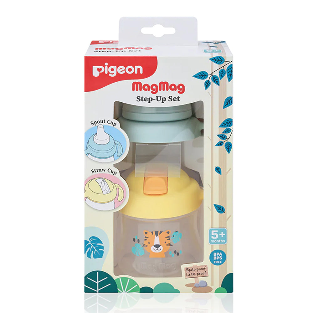 Pigeon Magmag Set-Up Set Spout & Straw Cup Set 5m+