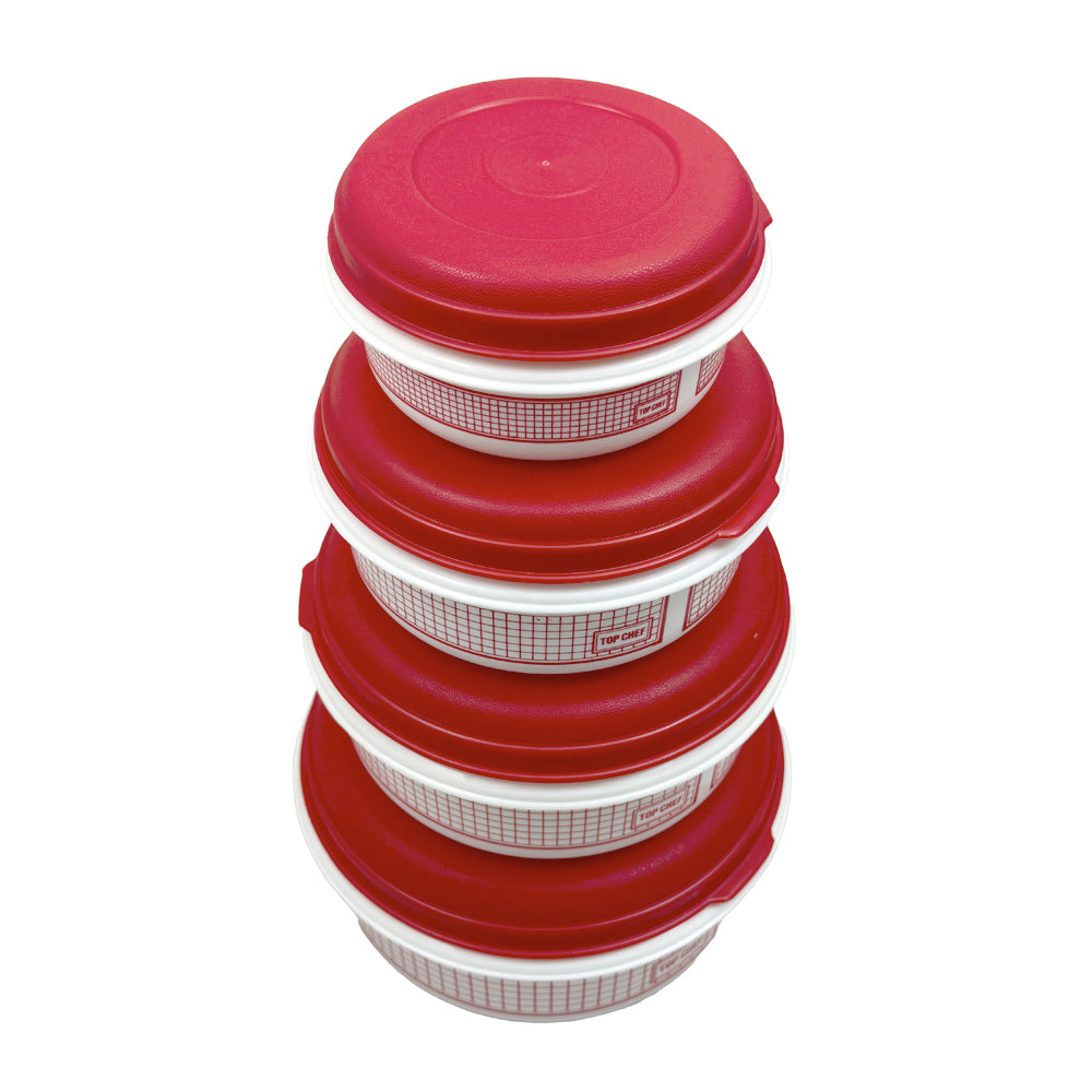 2x4pc Container Kitchen Food Storage Set Assorted 360Ml/750Ml/1.25L/2L