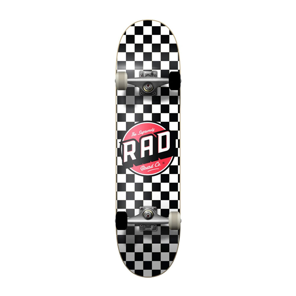 Rad Board Co Complete Skateboard Dude Checkers Black/White Old Graphic 02