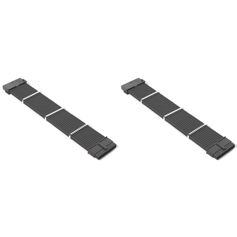 2PK Cruxtec PP-24P4-30BK A-TX 24Pin Male to Female Cable 30cm Black