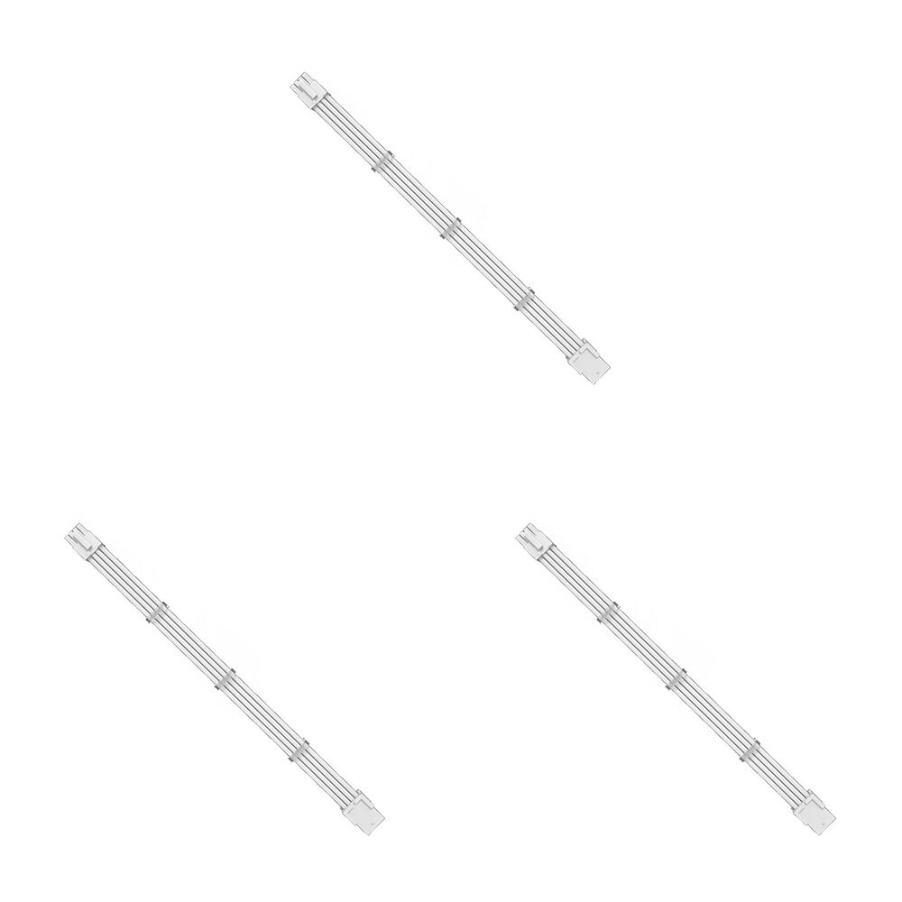 3PK Cruxtec PP-8PT8-30WH EPS 8Pin Female to 8Pin Male Cable 30cm White