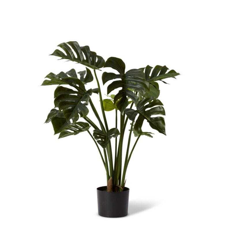 E Style 80cm Monstera Potted Artificial Plant Decor - Green