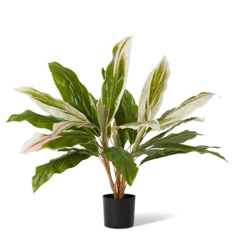 E Style 71cm Cordyline Potted Artificial Plant Decor - Green/Pink