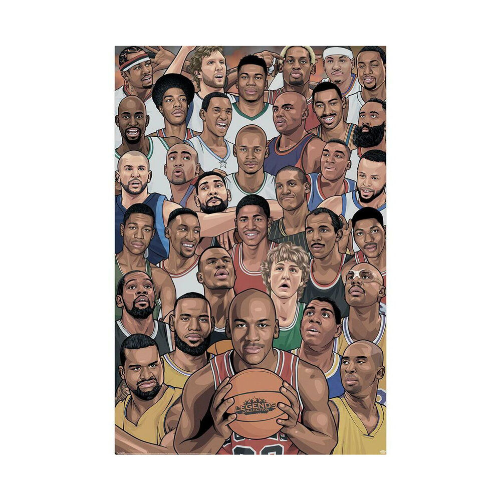 NBA Legends Basketball Greatest Poster Wall Decor 91x61cm