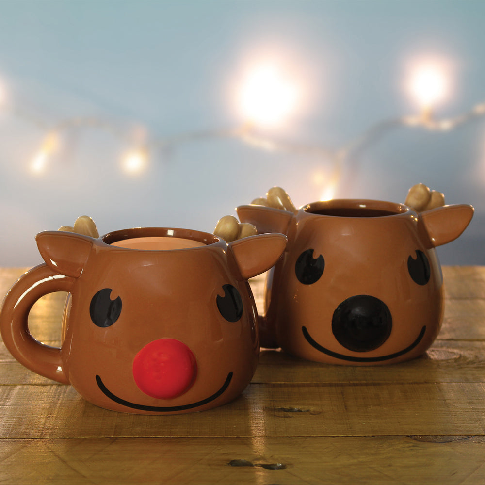 Paladone 300ml Christmas Festive Rudolph Heat Change Mug Kids/Children Cup