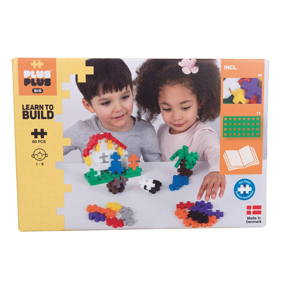 60pc Plus Plus Big Learn to Build 3D Puzzle Building Toy 12m+