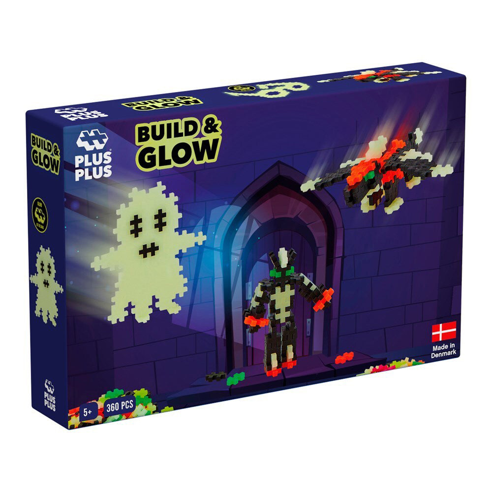 2x 360pc Plus-Plus Build & Glow Glow in the Dark Kids Building Toy 5y+