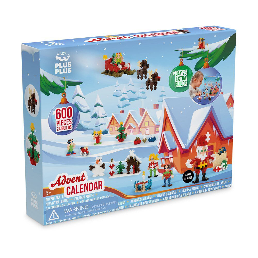 Plus-Plus 600pcs Kids/Childrens DIY Building Blocks Advent Calendar 5y+