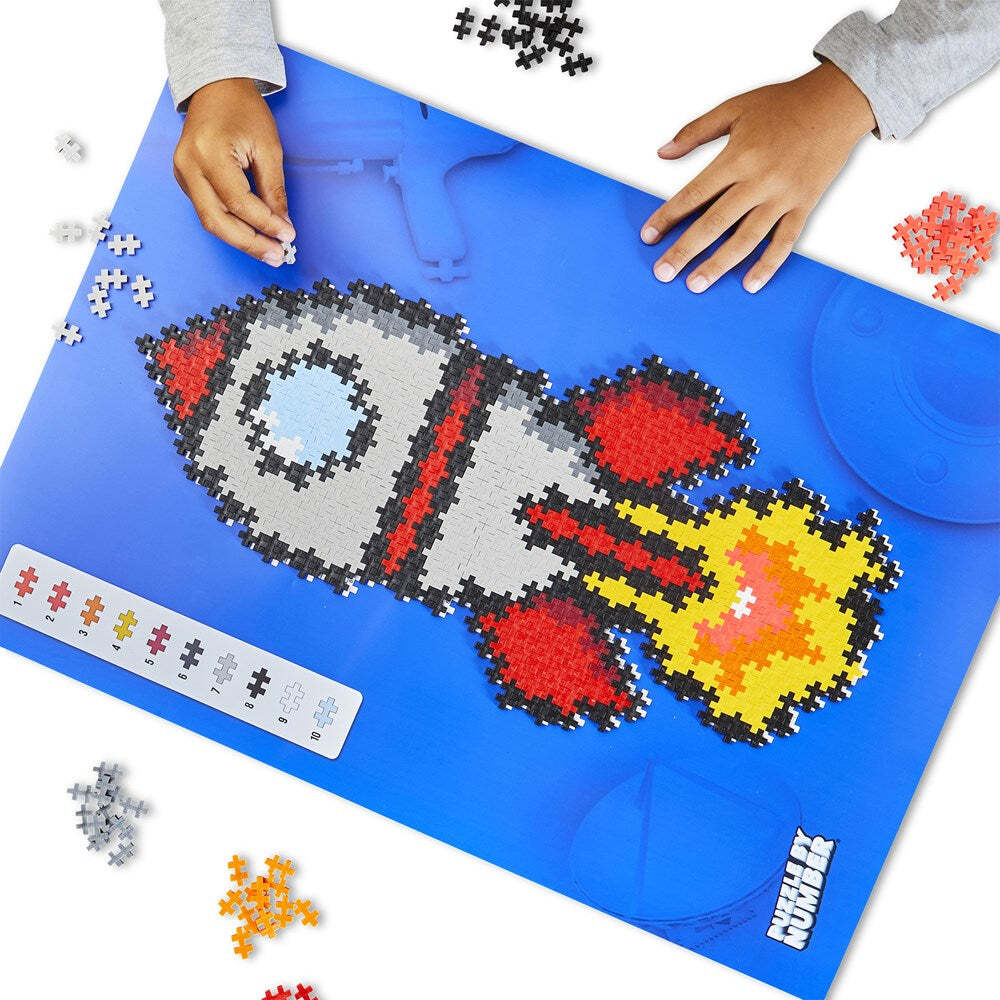 500pc Plus-Plus Puzzle by Number Rocket Kids Learning Toy 5y+