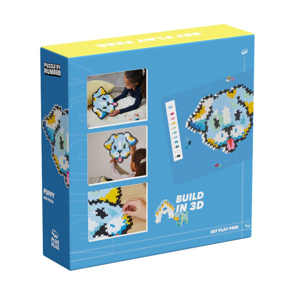 500pc Plus Plus 5x22cm Puzzle by Number Puppy Educational Toy 5y+