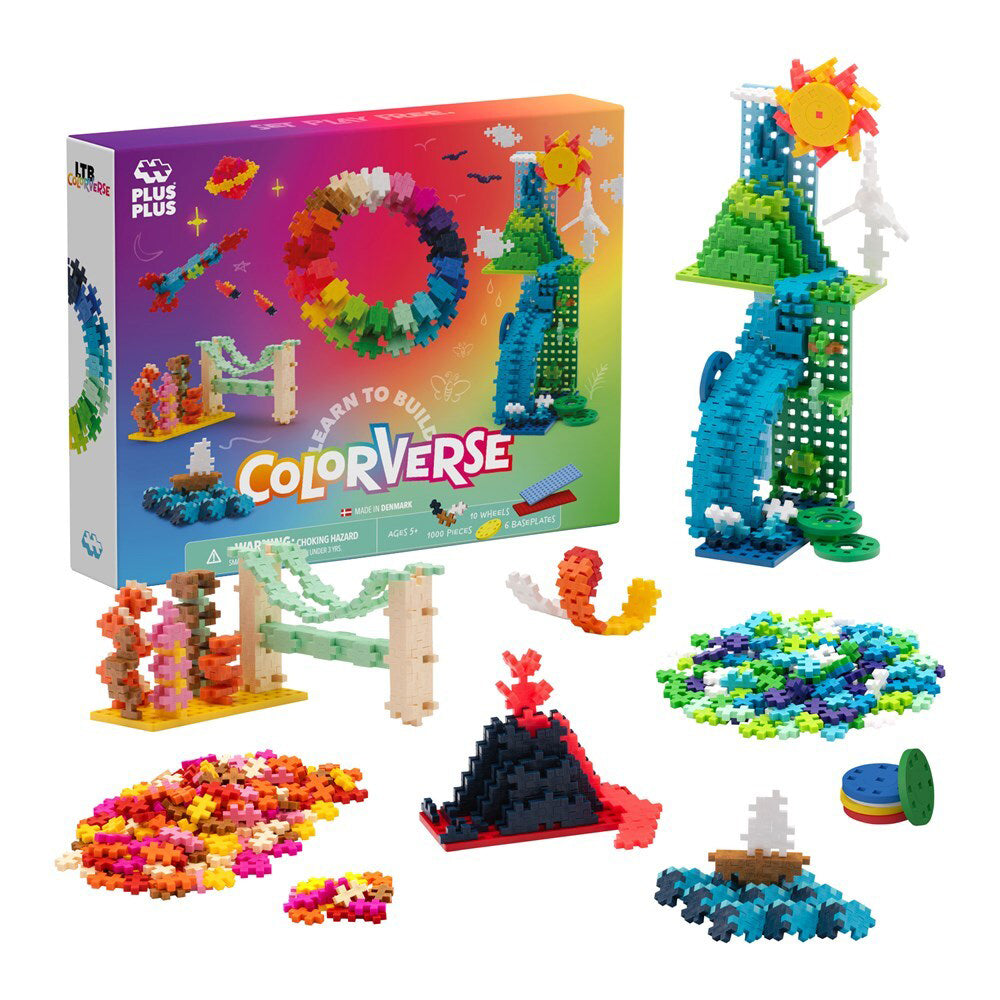 1000pc Plus Plus Learn to Build Colorverse Superset 3D Puzzle 5y+