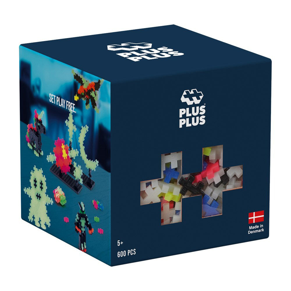 600pc Plus Plus 11x11cm Glow Mix Educational 3D Puzzle 5y+
