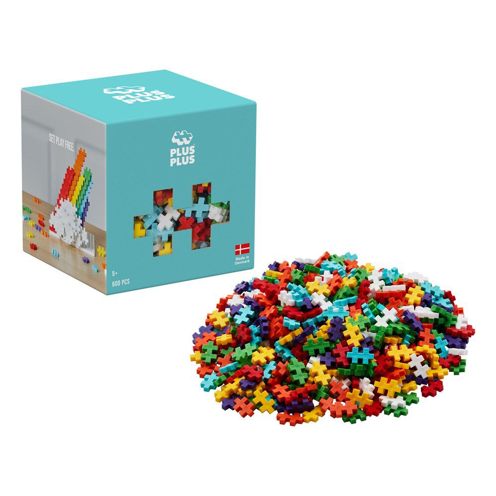 600pc Plus Plus 11x11cm Rainbow Educational 3D Puzzle 5y+