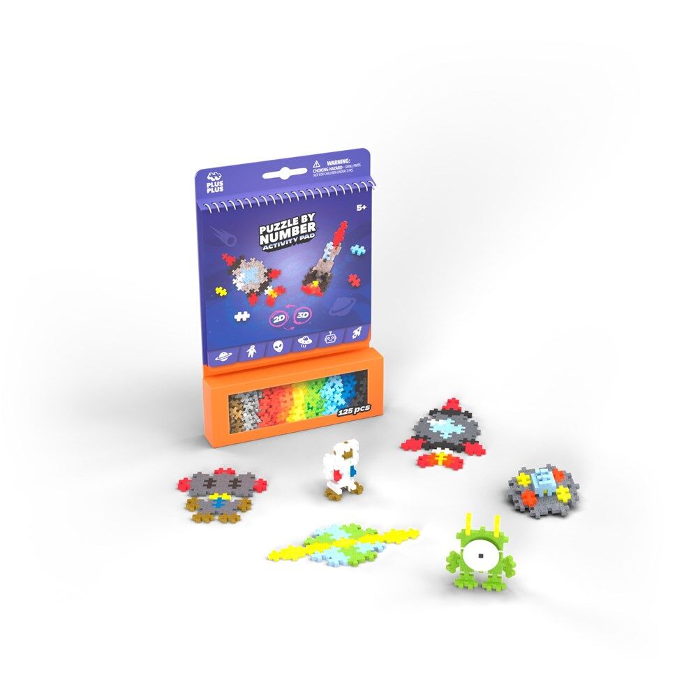 125pc Plus-Plus Activity Pad Space Building Blocks STEM Toy 5y+