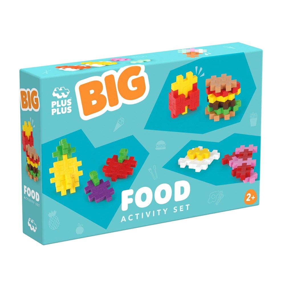 50pc Plus-Plus Big Food Activity Building Blocks Toys Kids 5y+