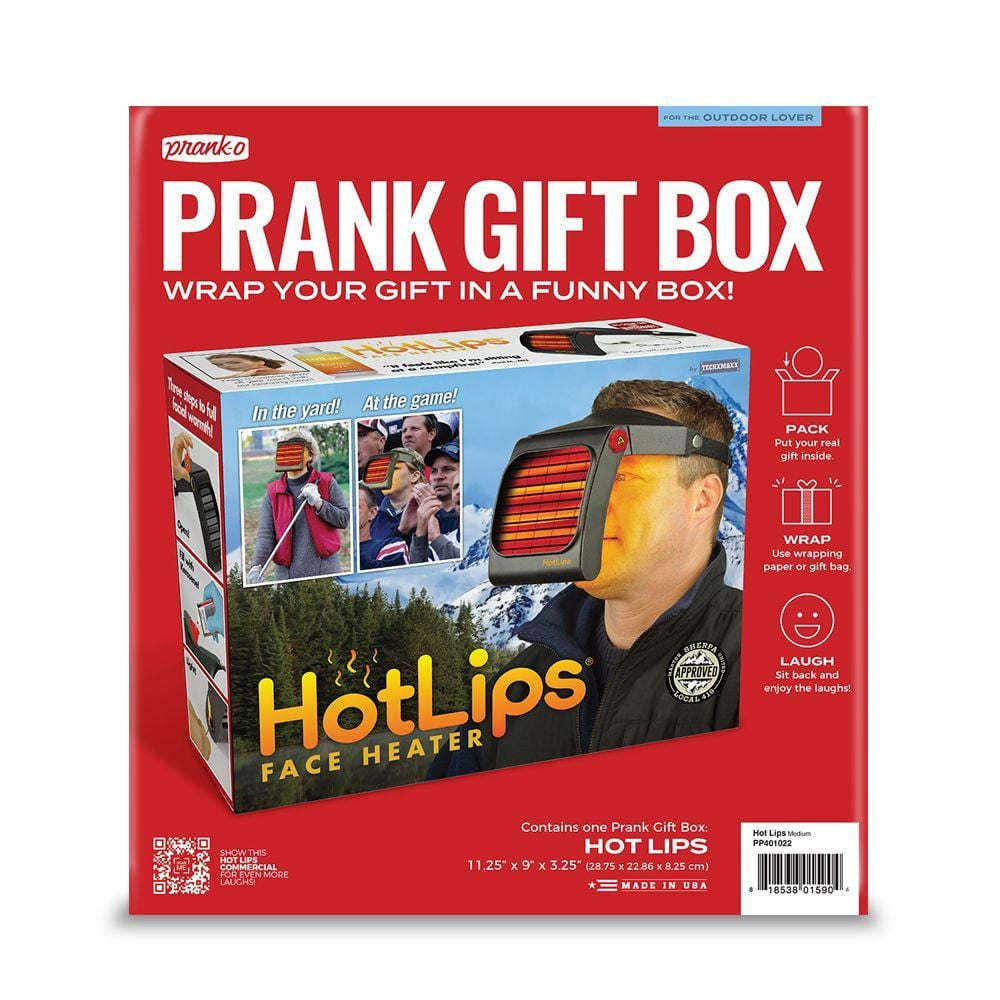 Prank-O Prank Empty Gift Box 23x28.5cm - Hot Lips Face Heater