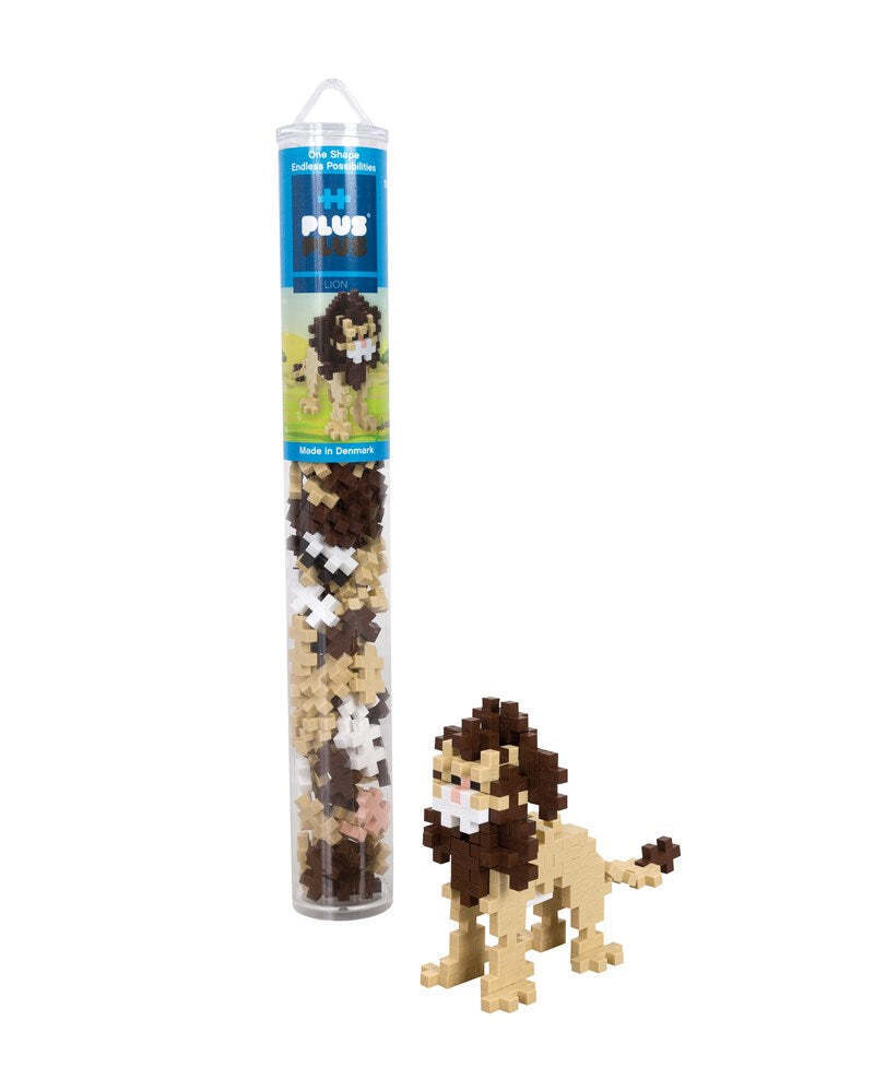 2PK 100pc Plus-Plus Lion Tube 2D Building Puzzle Toy 5y+