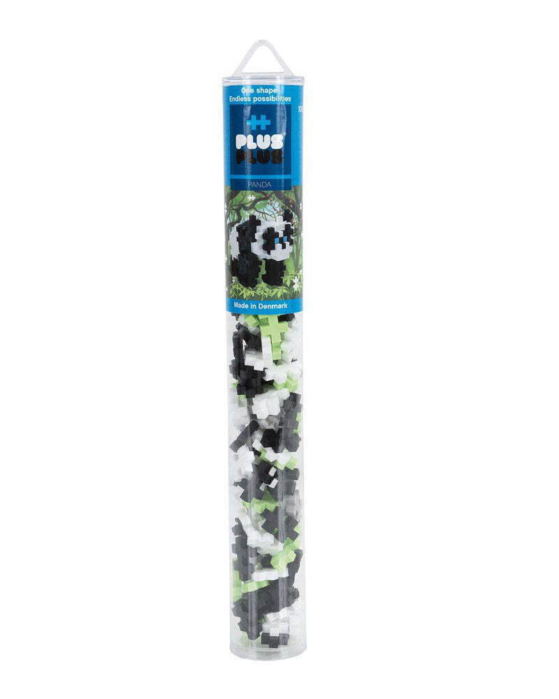 2PK 100pc Plus-Plus Panda Tube 2D Building Puzzle Toy 5y+