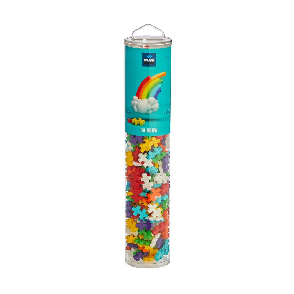 240pc Plus-Plus Rainbow Color Mix Tube Building Blocks Toys 5y+