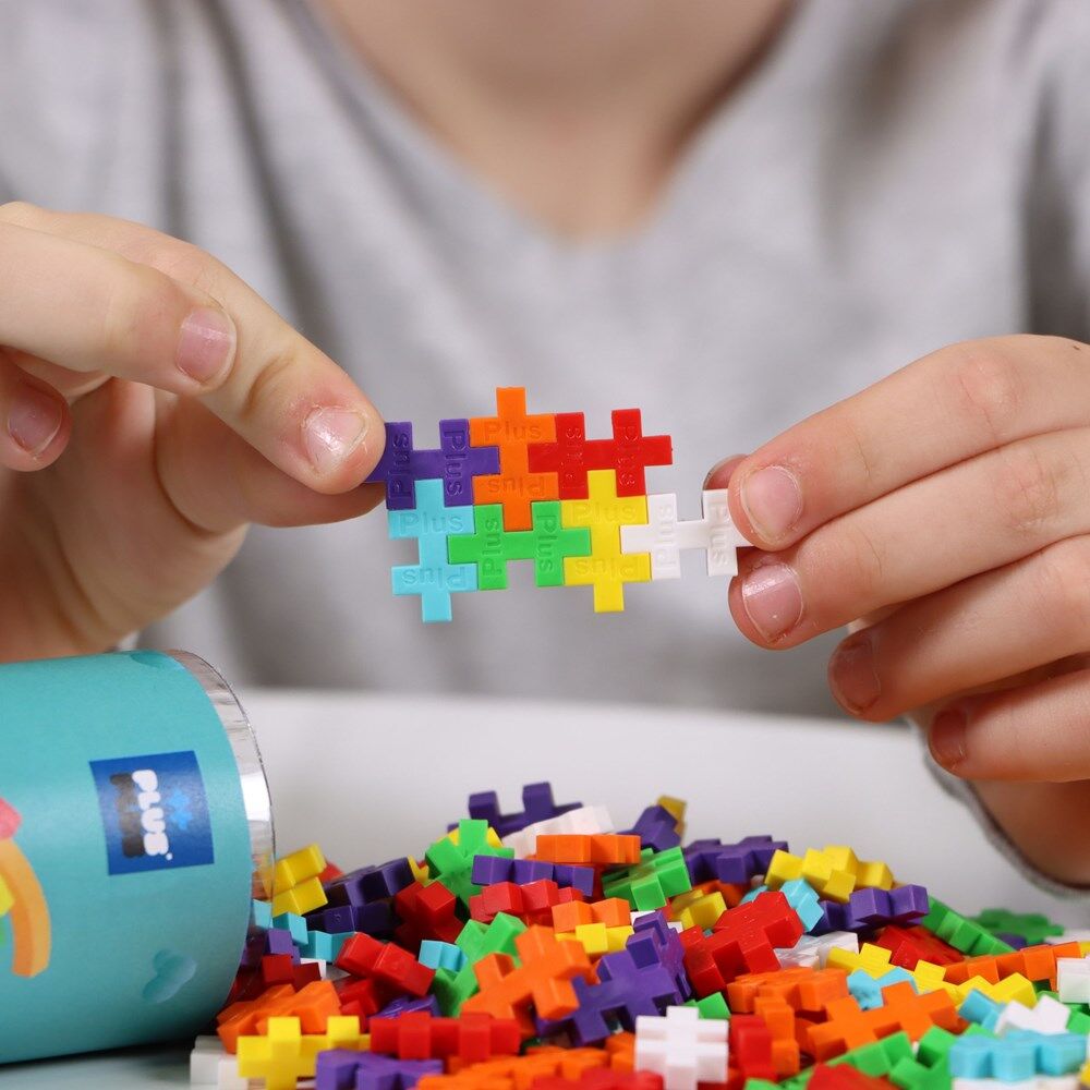 240pc Plus-Plus Rainbow Color Mix Tube Building Blocks Toys 5y+