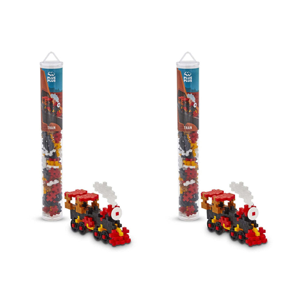 2PK 100pc Plus-Plus Tube Train Build Puzzle Kids/Toddler Toy 5y+