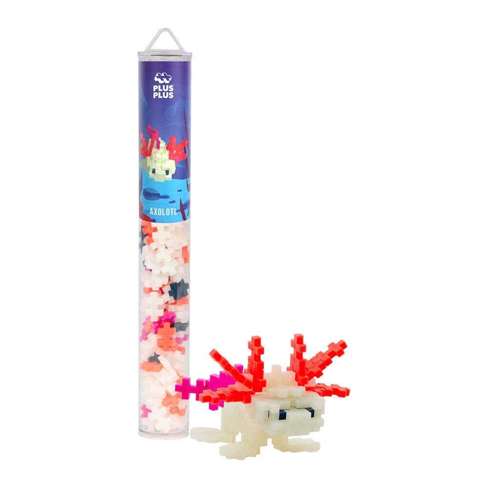 100pc Plus Plus 3.5x28cm Axolotl Educational 3D Puzzle 5y+