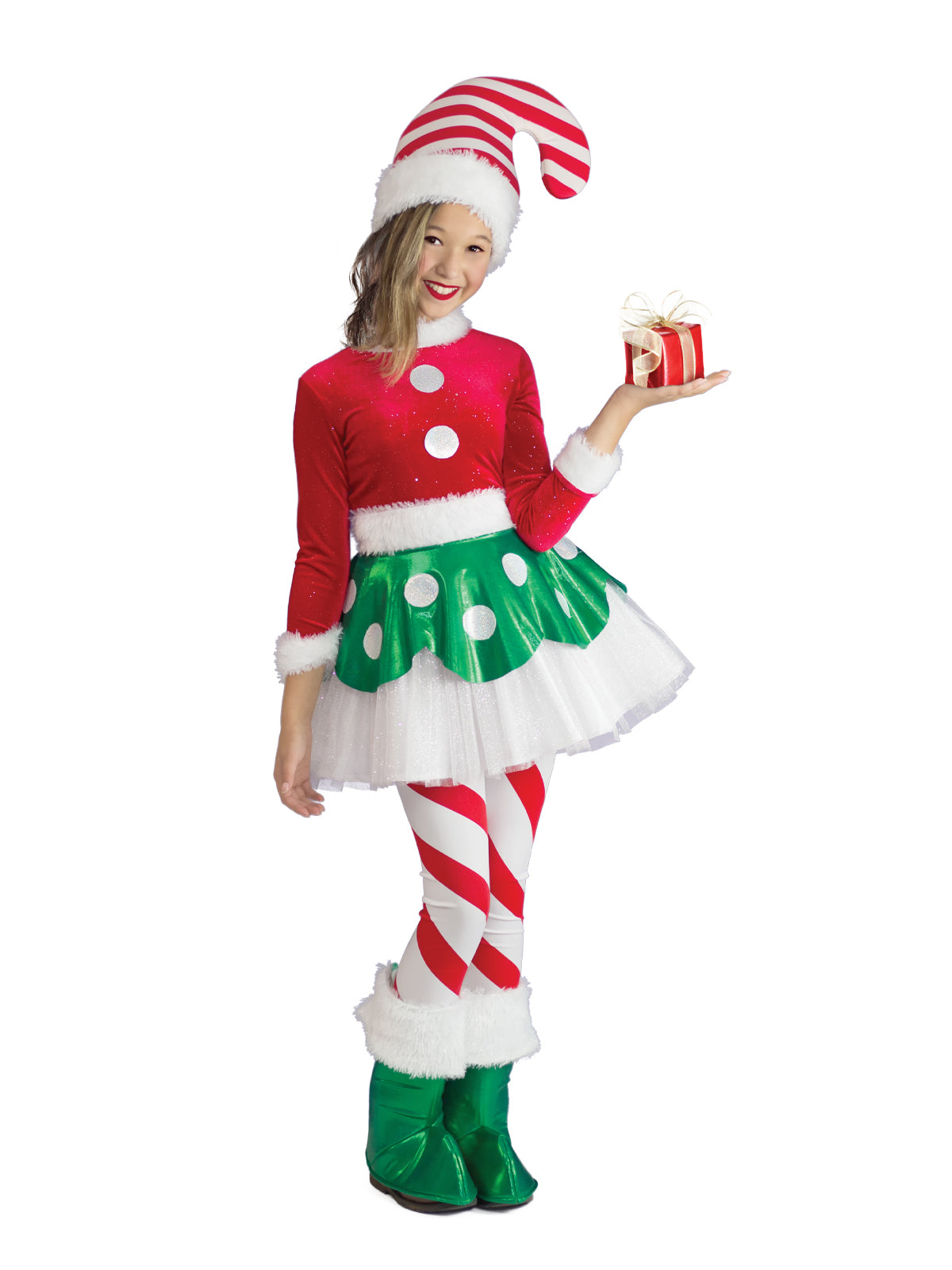 Princess Paradise Candy Cane Elf Princess Dress Up Costume - Size M