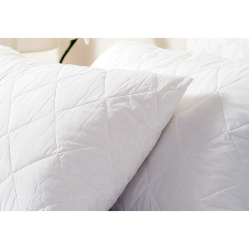 4pc Ardor Boudoir Quilted Microfibre Pillow Protector White 50x75cm