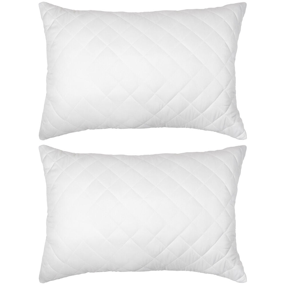2PK Ardor Boudoir King Size Zip Closure Pillow Protector 51 x 91cm White