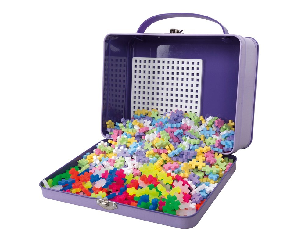600pc Plus-Plus Suitcase Pastel Metal 2D Building Puzzle Toy 5y+