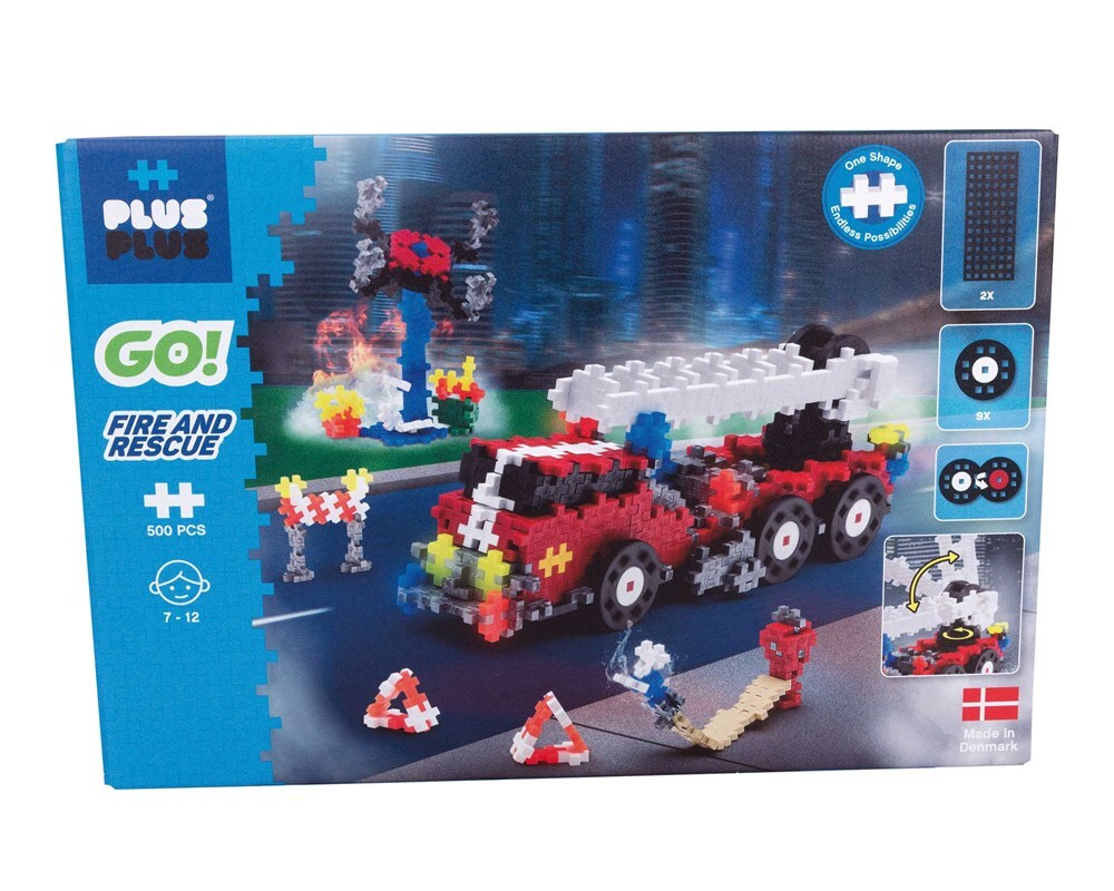 500pc Plus-Plus Go Fire & Rescue Kids Learning Toy 5y+