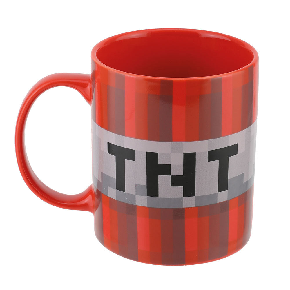 Minecraft TNT Block Ceramic Mug & Creeper Mob Socks Novelty Set