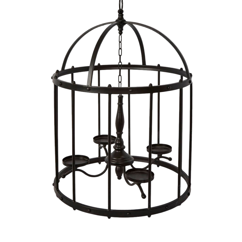 Belle Devoges Metal Hanging Candeliere Home Decor 62cm Black