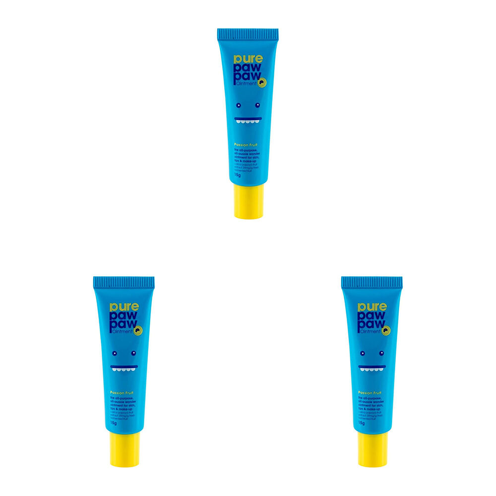 3PK Pure Paw Paw Ointment 15g Skin Ointment Lip Balm - Passion Fruit
