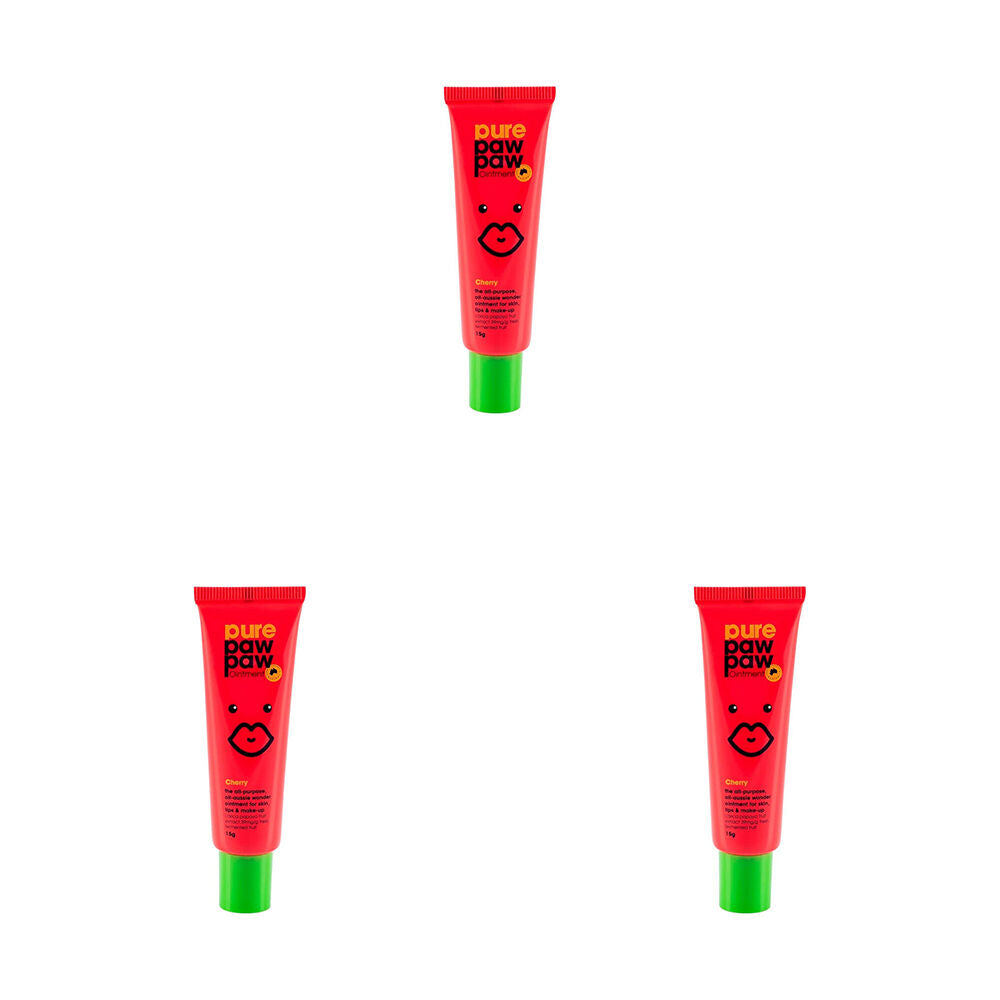 3PK Pure Paw Paw Ointment 15g Skin Ointment Lip Balm - Cherry