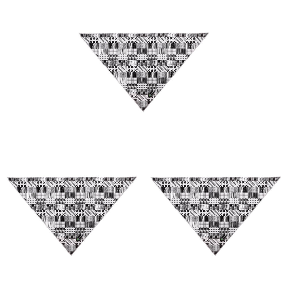 3PK Eco-Pup Monochrome Themed Dog/Pet Dress Up Bandana