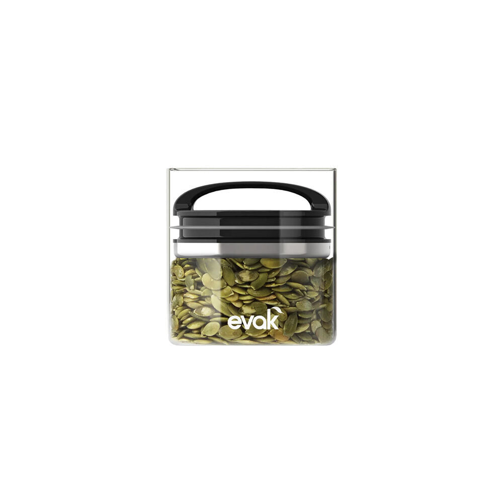 2PK Prepara Evak 468ml Airtight Food Storage Container w/ Handle Small Black