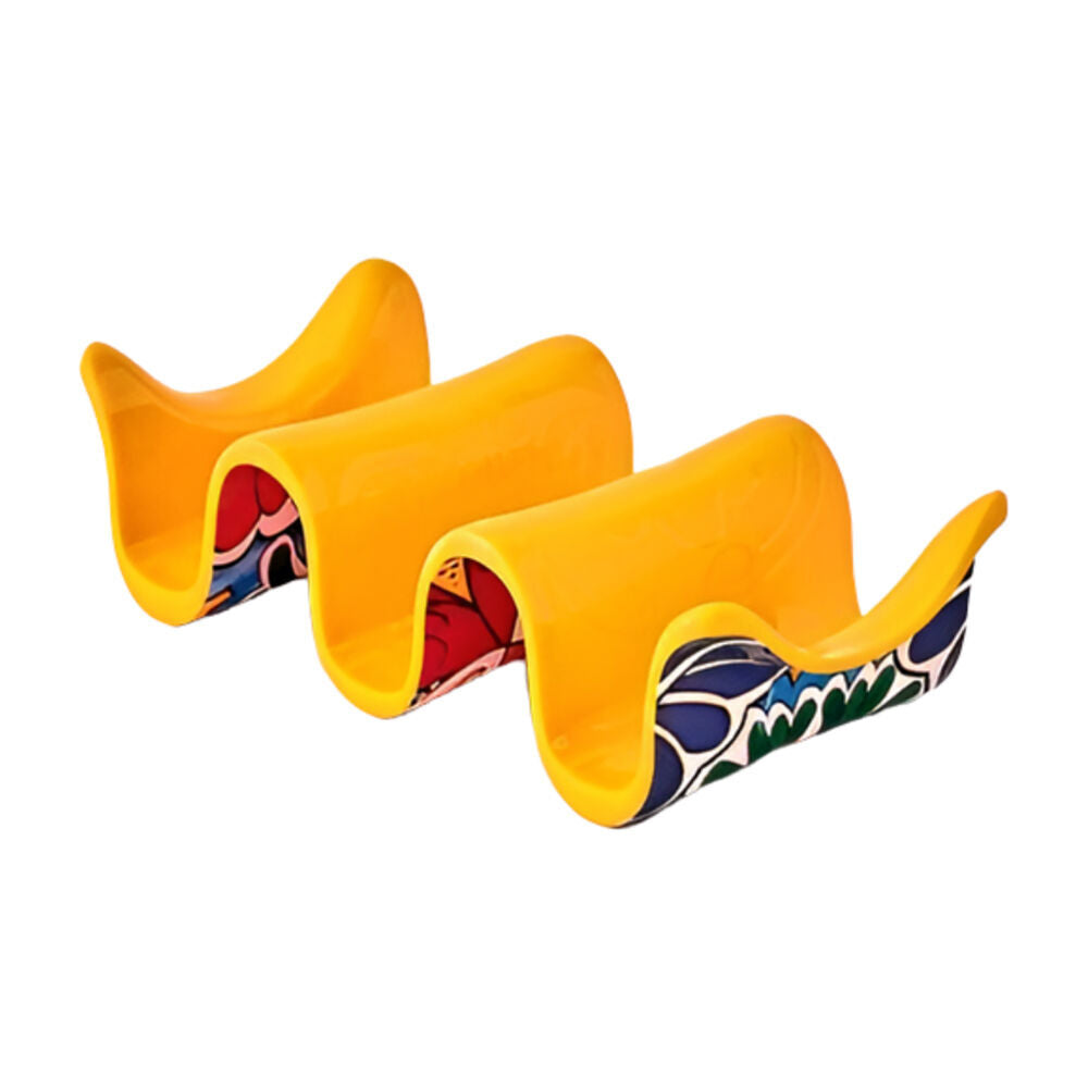 6PK Prepara Melamine Multiple Tortilla Taco Serving Holder Stand 18cm Yellow