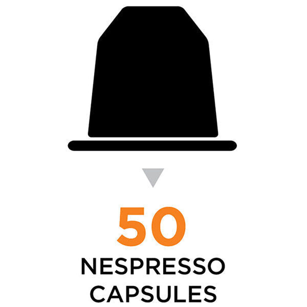Prepara 50-Coffee Capsule Carousel For Nespresso Pods 38x16.5cm Limousine Black
