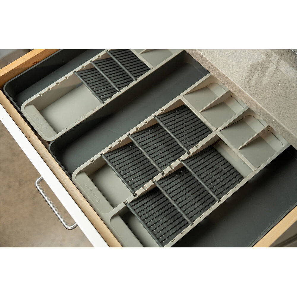 Prepara Adjustable Double Kitchen Utensil Drawer Storage Organiser Tray 42cm
