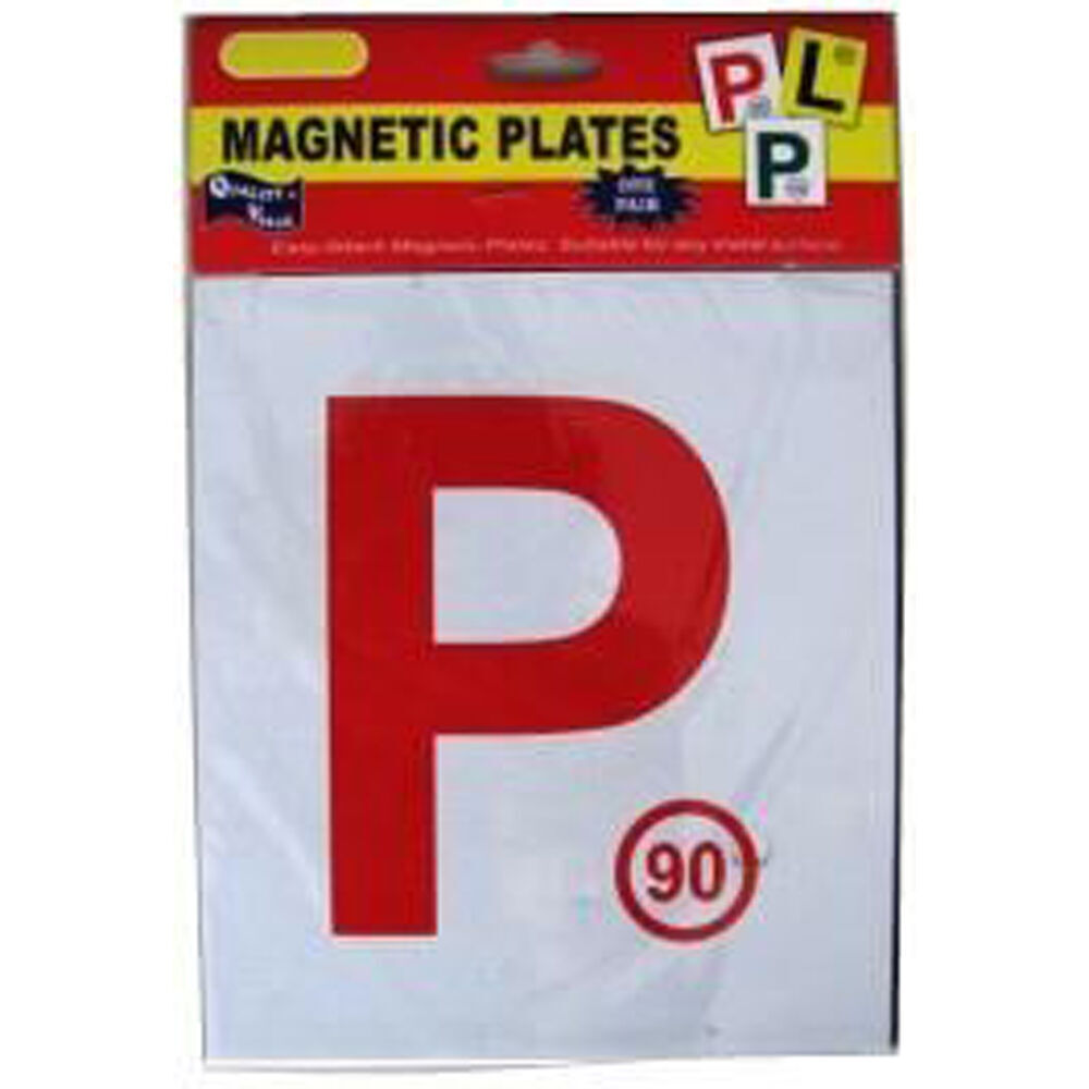 6PK Magnetic Car License Plate Letter P1 Vehicle Accessory Weather-Resist Red