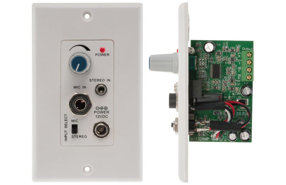 Pro2 Pro1328Wp Audio Power Pa Amplifier Wall Plate 3.5Mm Line/ Microphone Input
