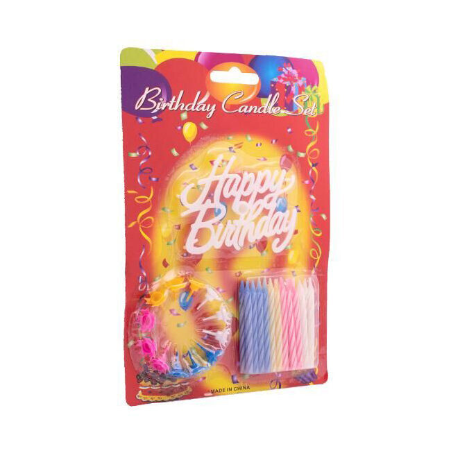 8x Happy Birthday Candles Set Colourful Cake Cupcake Topper Party Decoration
