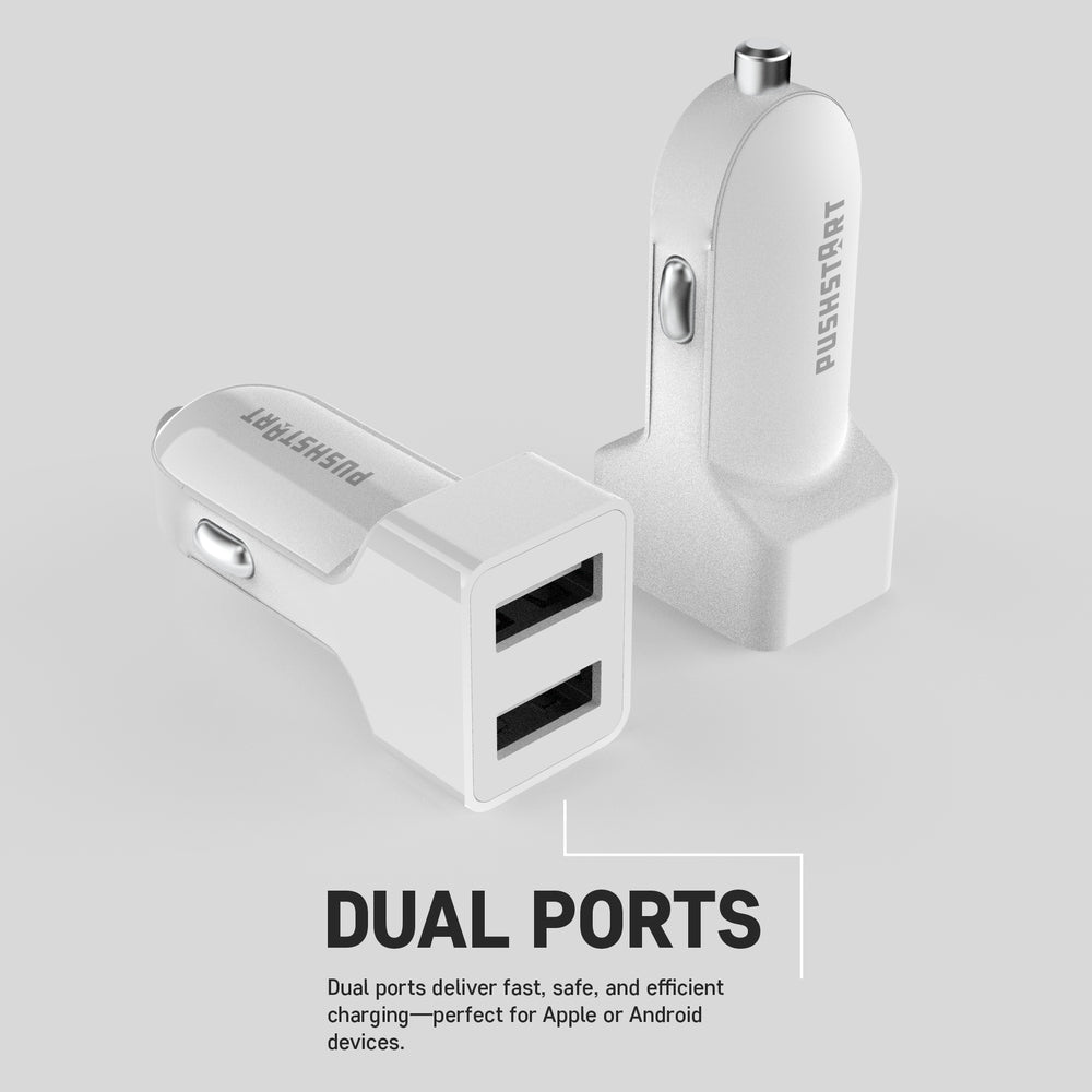 PushStart 12w Dual Port Car Charger
